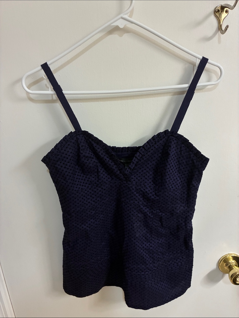 NWT Marc by Marc Jacobs Purple Textured V-Neck Top Sz 4